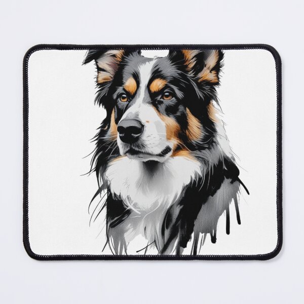 Item preview, Australian Shepherd T-Shirt — Charcoal Ink Brush Portrait Graphic Tee  designed and sold by PaleInk.