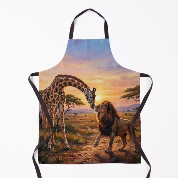 Item preview, Giraffe and Lion Make Peace designed and sold by Eclectic Monkey.