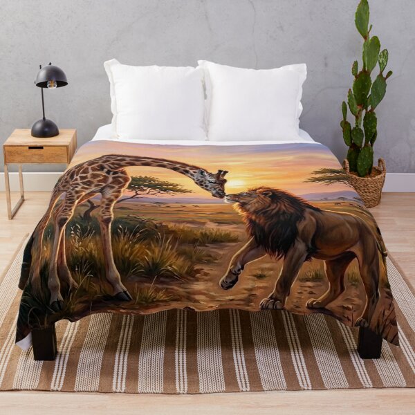 Item preview, Giraffe and Lion Make Peace designed and sold by Eclectic Monkey.