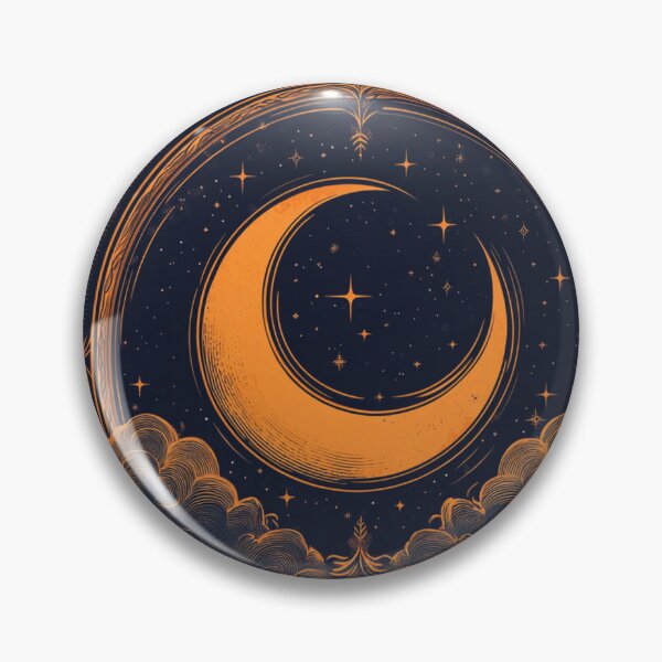 Item preview, Circular mystical moon with ethereal sky designed and sold by dcrc.