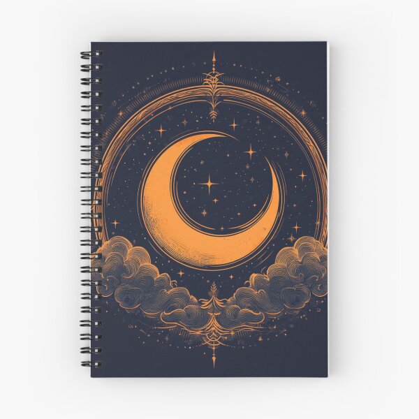 Item preview, Circular mystical moon with ethereal sky designed and sold by dcrc.