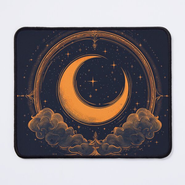 Item preview, Circular mystical moon with ethereal sky designed and sold by dcrc.