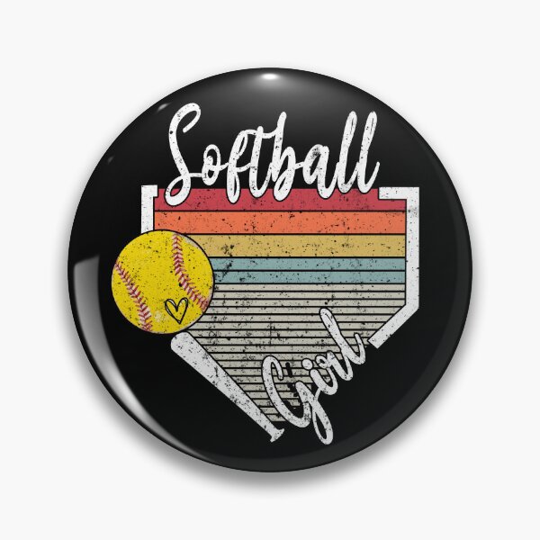Item preview, Vintage Softball Girl Retro Heart Design designed and sold by LashondaGreen89.