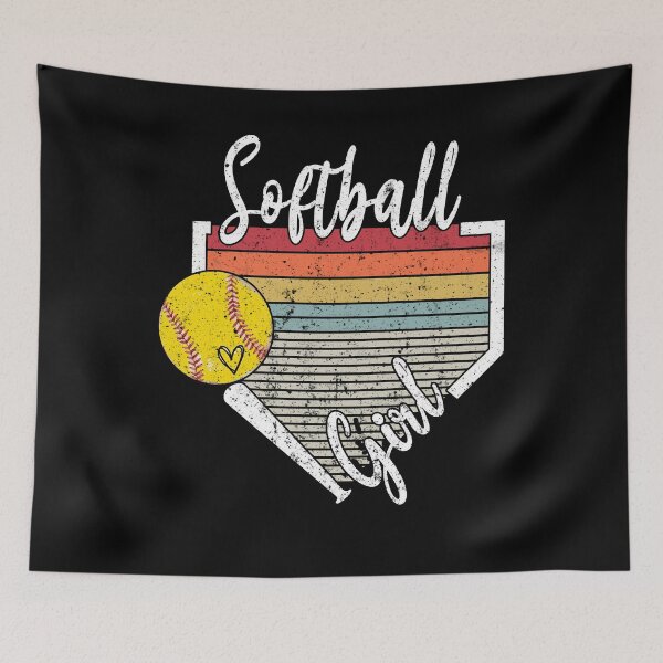 Item preview, Vintage Softball Girl Retro Heart Design designed and sold by LashondaGreen89.