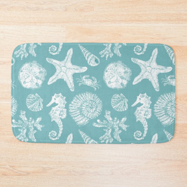 Item preview, Vintage White Washed Sea Life in Aqua designed and sold by PD-Coastal.