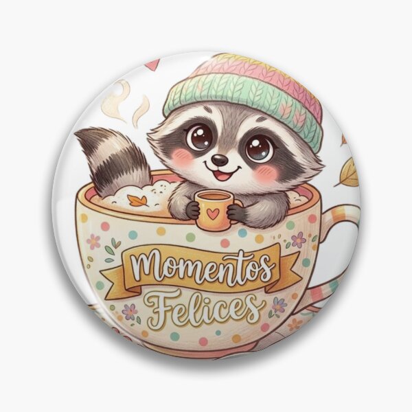 Item preview, Kawaii Raccoon in Mug - Happy Moments designed and sold by GanethViolette0.