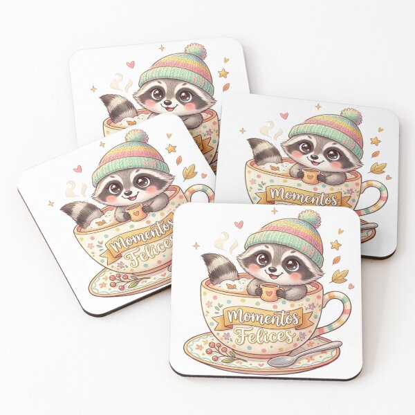 Item preview, Kawaii Raccoon in Mug - Happy Moments designed and sold by GanethViolette0.