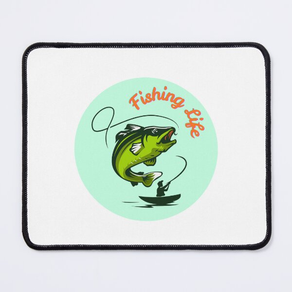Item preview, Fishing Life. Gift for a Fisherman, Fly Fishing Fan. Hook and Bait. designed and sold by ShrimpAndGrits.
