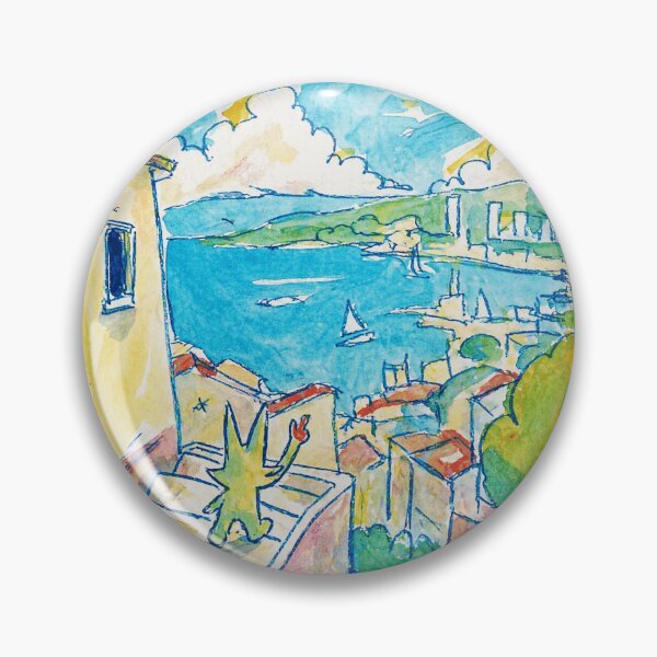 Item preview, Coastal Cat View Mediterranean Sketch designed and sold by Modaozushi216.