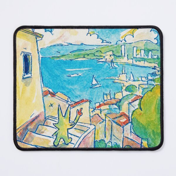 Item preview, Coastal Cat View Mediterranean Sketch designed and sold by Modaozushi216.