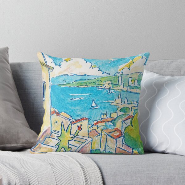 Item preview, Coastal Cat View Mediterranean Sketch designed and sold by Modaozushi216.