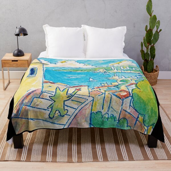 Item preview, Coastal Cat View Mediterranean Sketch designed and sold by Modaozushi216.