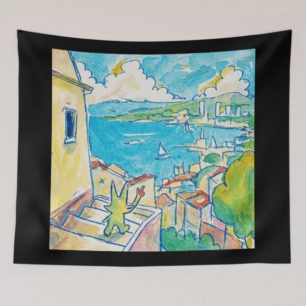 Item preview, Coastal Cat View Mediterranean Sketch designed and sold by Modaozushi216.