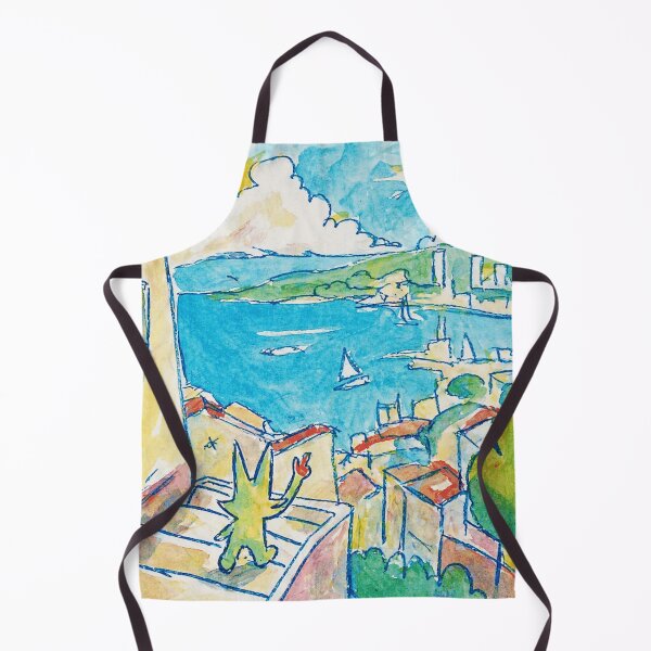 Item preview, Coastal Cat View Mediterranean Sketch designed and sold by Modaozushi216.