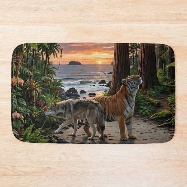 Item preview, Wolf and Tiger Two Worlds Meet designed and sold by Eclectic Monkey.