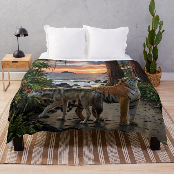 Item preview, Wolf and Tiger Two Worlds Meet designed and sold by Eclectic Monkey.