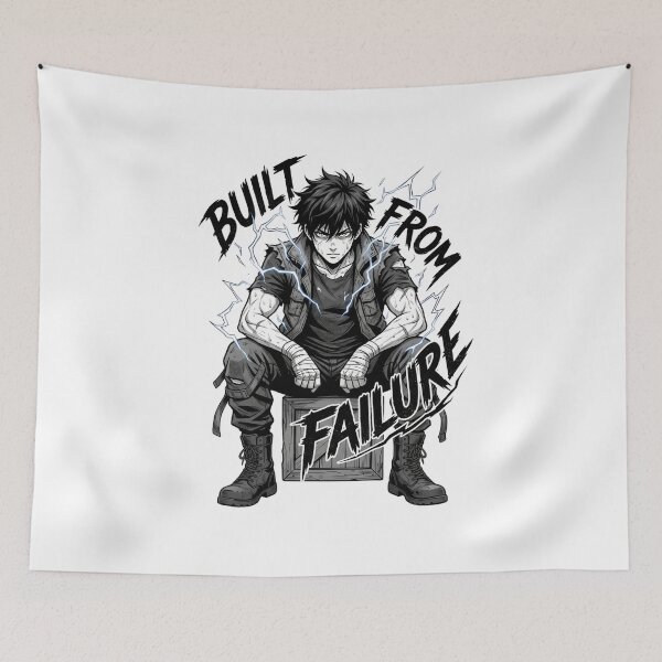Item preview, Built From Failure Dark Anime Streetwear Design designed and sold by pradeepvisuals.