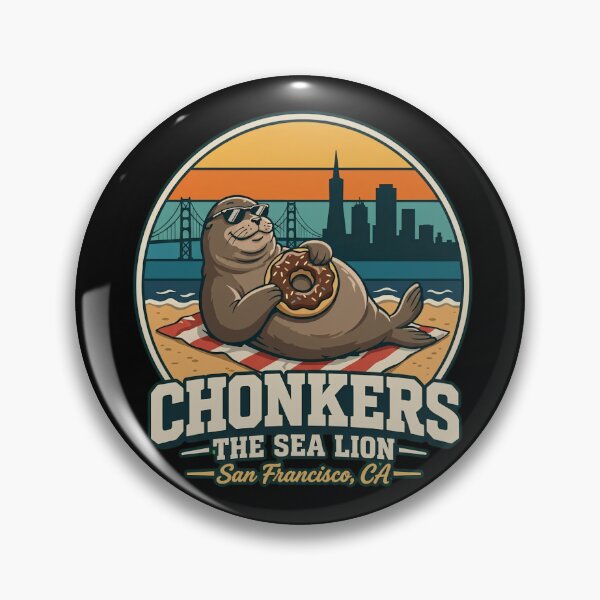 Item preview, Chonkers The Sea Lion San Francisco Funny Donut Retro Souvenir designed and sold by haitrieuic96.