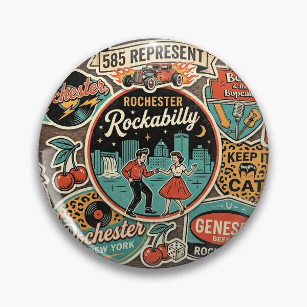 Item preview, Rochester Rockabilly Stickers & Notebooks designed and sold by Bec and the Bopcats.