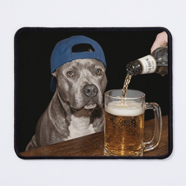 Item preview, Funny Pitbull Beer Buddy - Cool Dog at Bar Drinking Lager designed and sold by haitrieuic96.