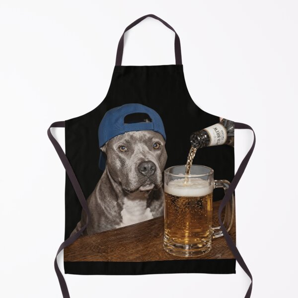 Item preview, Funny Pitbull Beer Buddy - Cool Dog at Bar Drinking Lager designed and sold by haitrieuic96.