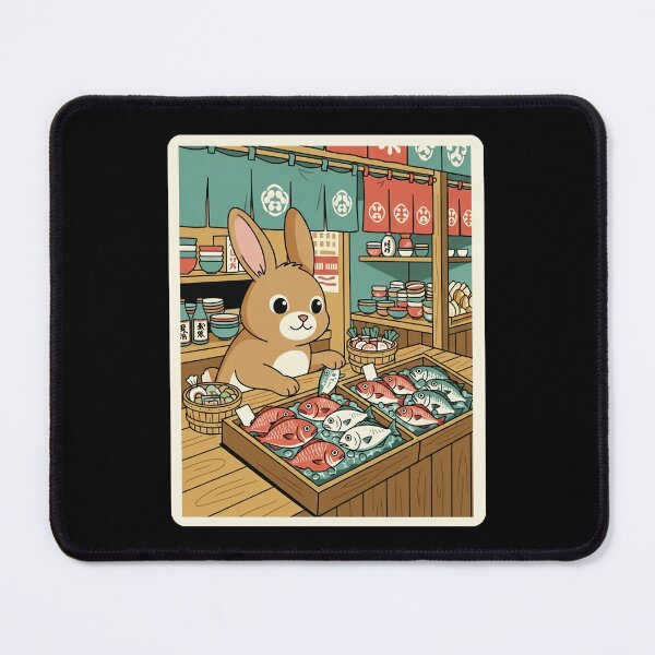 Item preview, Cute Bunny Fish Market Illustration designed and sold by JordynLadukeg65.