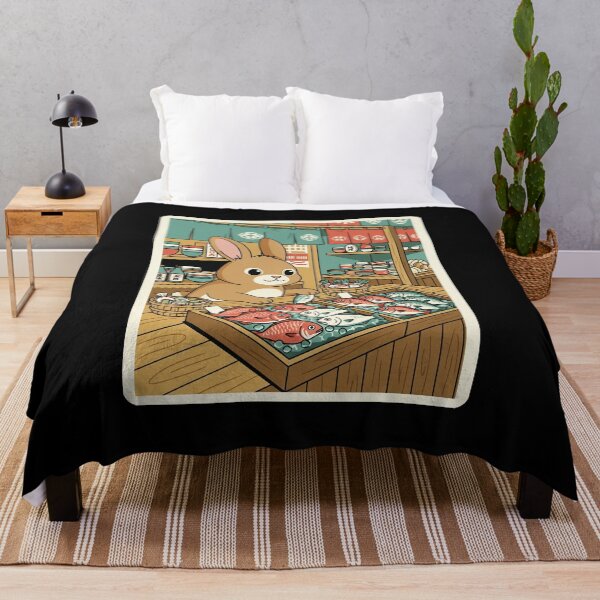 Item preview, Cute Bunny Fish Market Illustration designed and sold by JordynLadukeg65.