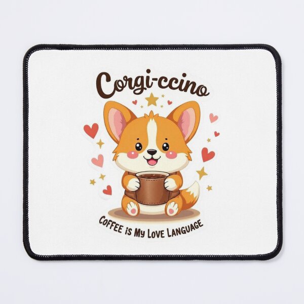 Item preview, Corgi-ccino Coffee is My Love Language — Cute Kawaii Corgi Puppy Coffee Lover Funny Dog Gift designed and sold by Amp6599.