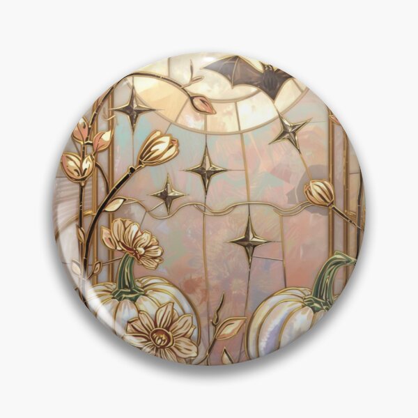 Item preview, Full moon, pearl pumpkins and golden bats designed and sold by BriSher.