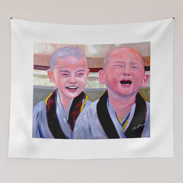 Item preview, Two Baby Monks designed and sold by hkonestudio.