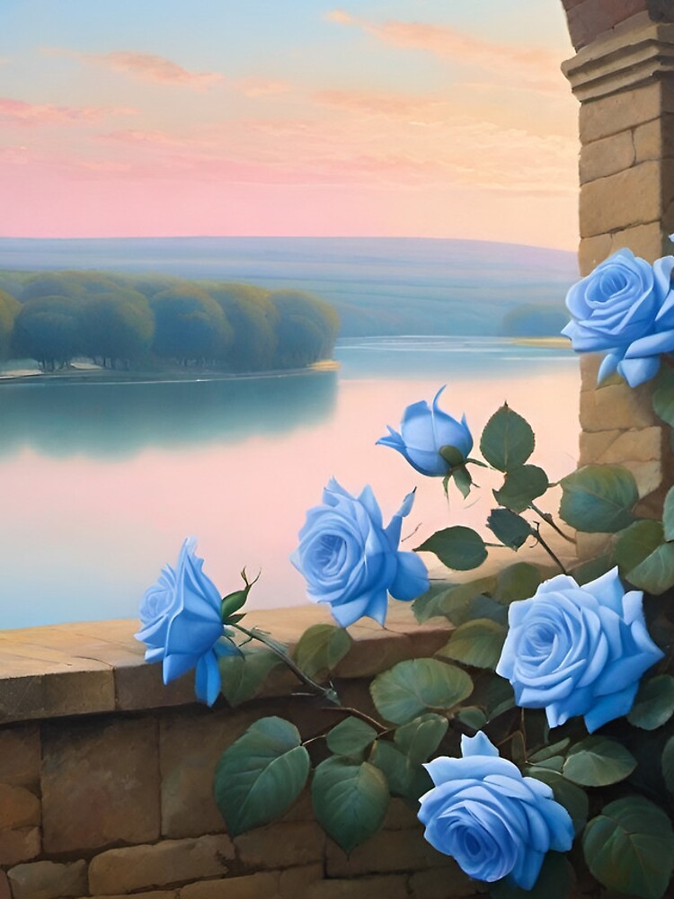 Thumbnail 4 of 4, iPhone Case, Blue Roses II designed and sold by Rini1031.