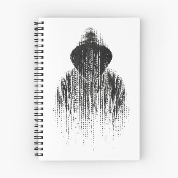 Item preview, Binary Code Hacker & Faceless Anonymous Art designed and sold by OVERRIDESTUDIOS.