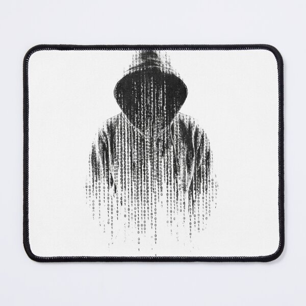 Item preview, Binary Code Hacker & Faceless Anonymous Art designed and sold by OVERRIDESTUDIOS.