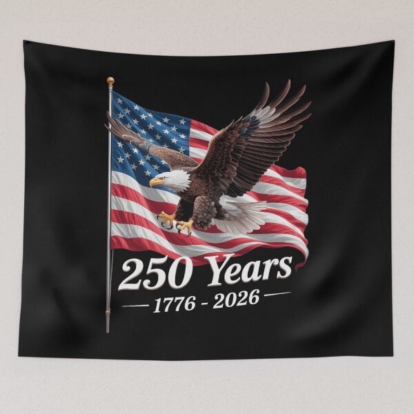 Item preview, USA 250 Years Eagle 1776-2026 Flag 250th Anniversary designed and sold by TyraYoung.