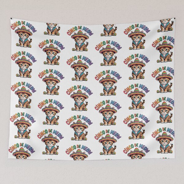 Item preview, Cinco De Meow Cute Cat Fiesta designed and sold by QuiteOrbit.