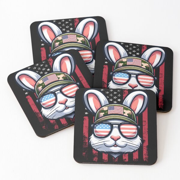 Item preview, Funny Rabbit Bunny 4th July USA Flag America Boys Girls Kids designed and sold by rafaeltto.