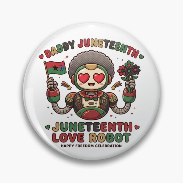 Item preview, Cute Daddy Juneteenth Love Robot Kawaii Black Culture Humor Graphic for Freedom Day Celebration designed and sold by Im-Ara.