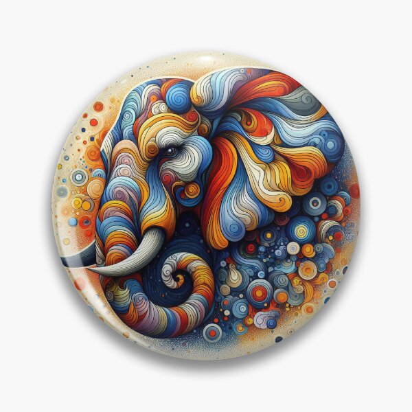 Item preview, Colorful Elephant Head designed and sold by CarolM.