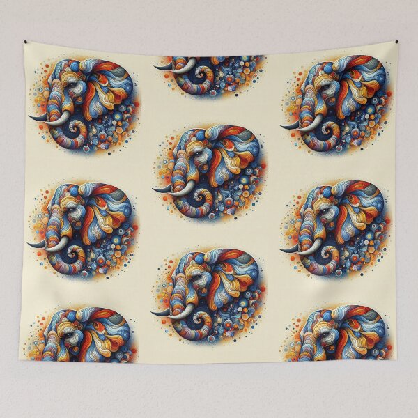 Item preview, Colorful Elephant Head designed and sold by CarolM.
