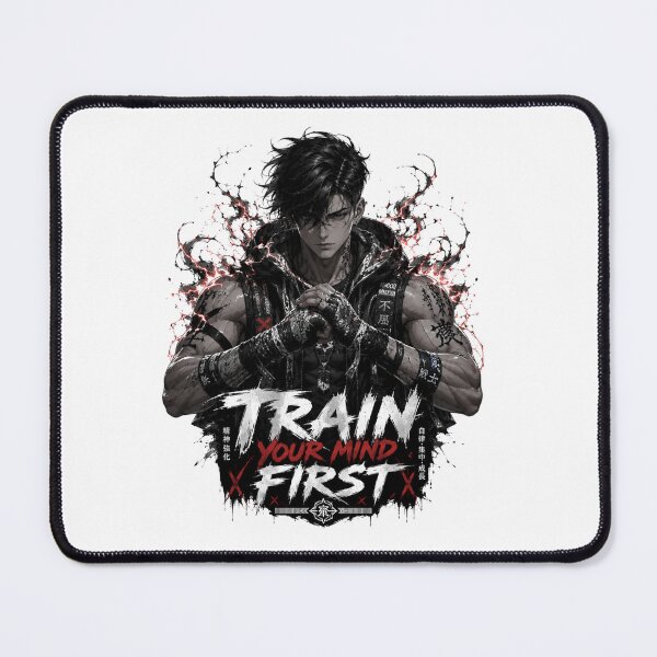 Item preview, Train Your Mind First Anime Gym Design designed and sold by pradeepvisuals.