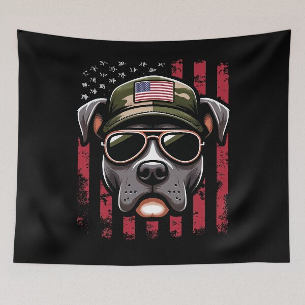 Item preview, Funny Pit Bull 4th July USA Flag America Boys Girls Kids designed and sold by rafaeltto.