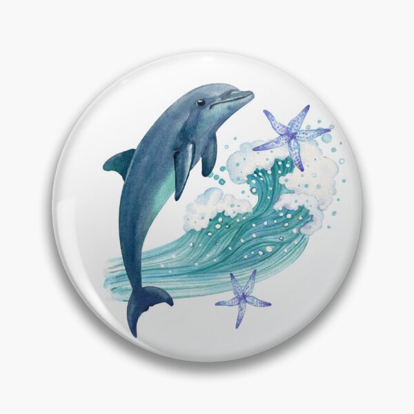 Item preview, Watercolor Dolphins and Starfish Sticker Pack  designed and sold by AnimaliaStar.