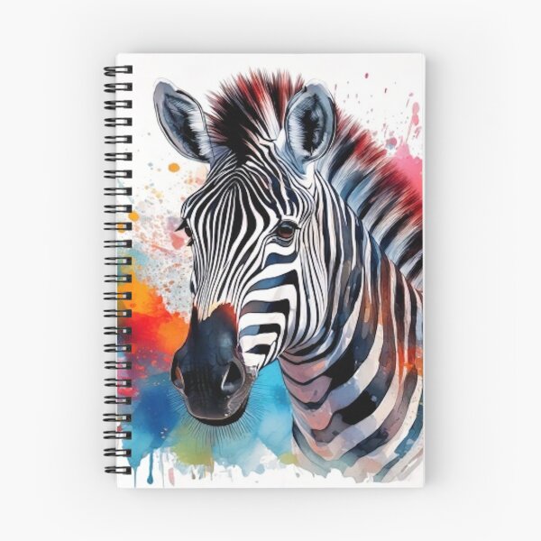Artikelvorschau, Farbenfrohes, lockeres Aquarellgemälde eines Zebras entworfen und verkauft von CattlettArt.