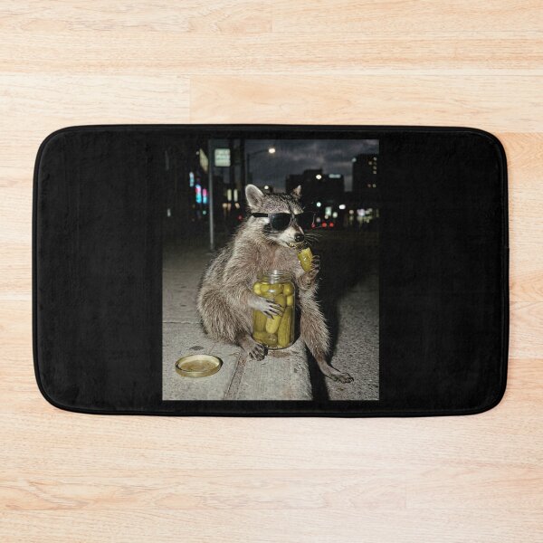 Item preview, Funny Raccoon Eating Pickles Meme designed and sold by AtanacioBridget.