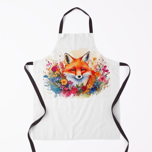 Item preview, Vibrant Red Fox in Wildflowers – Whimsical Watercolor Animal Art - Nature Art - Fox designed and sold by CattlettArt.