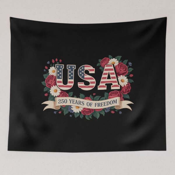Item preview, USA 250 Years of Freedom Floral Rose Patriotic designed and sold by TyraYoung.