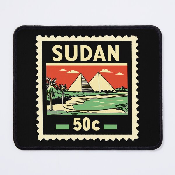 Item preview, Sudan Vintage Postage Stamp - Meroe Pyramids designed and sold by tiigerdad.