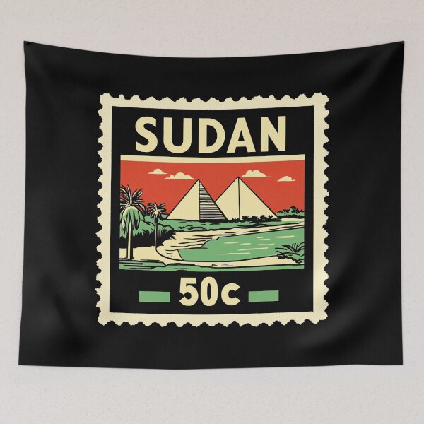 Item preview, Sudan Vintage Postage Stamp - Meroe Pyramids designed and sold by tiigerdad.