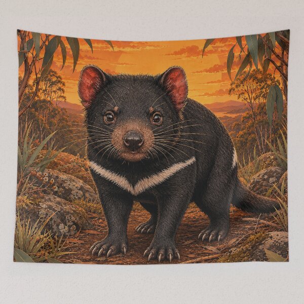 Item preview, Tasmanian Devil at Dusk designed and sold by Pixel Junkies Studio.