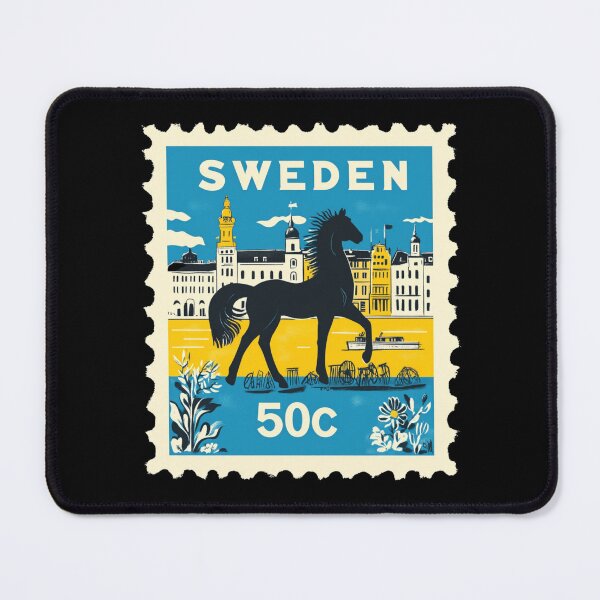 Item preview, Sweden Vintage Postage Stamp - Dala Horse designed and sold by tiigerdad.